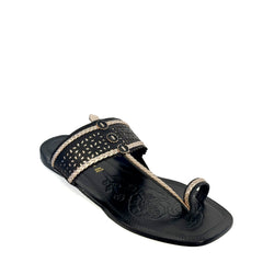 Sandalo basso LE CHICCHE LC6825 - Leather Black/Gold