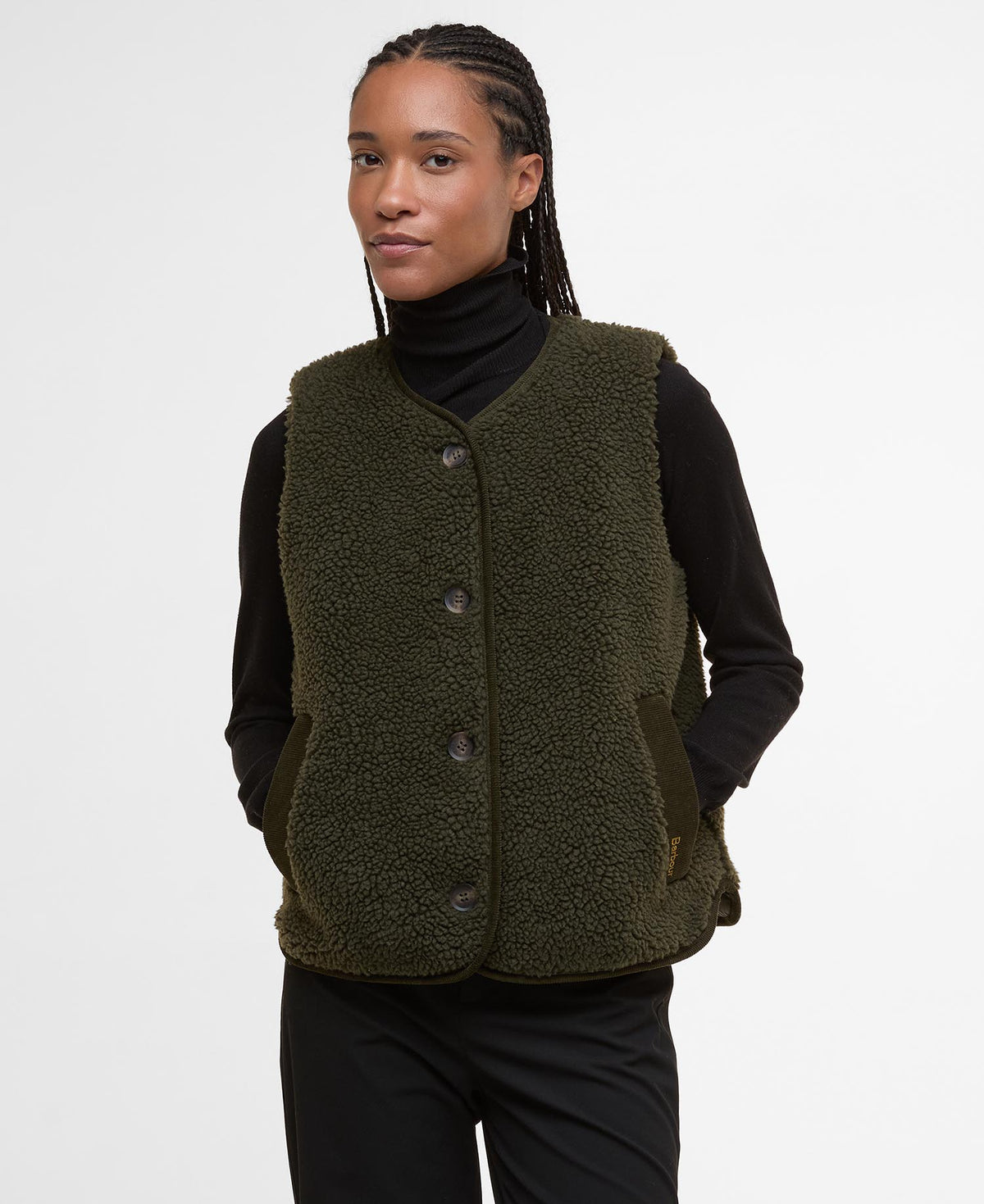 Gilet in pile Luciana BARBOUR LFL0079 OL51 - Olive