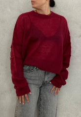 Maglioncino over Voile KNITEREE KNW2510MA - Plum