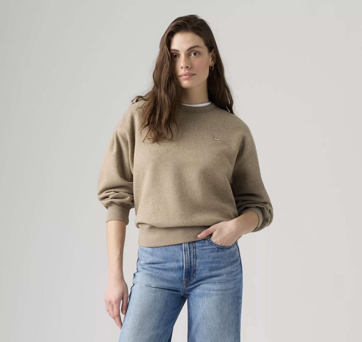 Felpa LEVI'S EVERYDAY CREWNECK 0082J-0007 - Taupe Gray