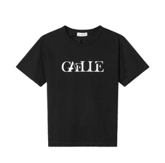 T-Shirt paricollo con logo GAELLE PARIS GAABW01201 - Nero