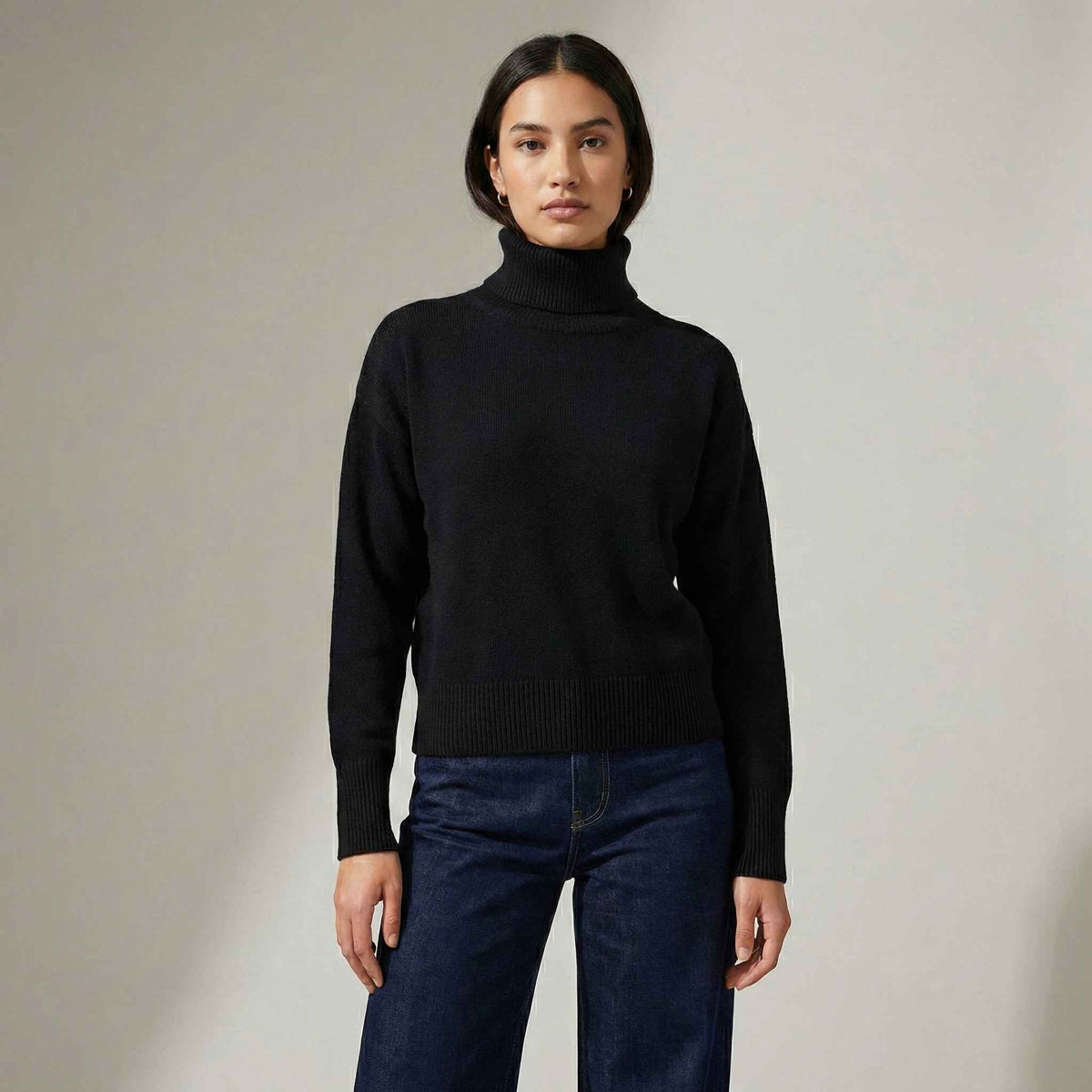 Maglione collo alto KNITEREE KNW2577MA - Black