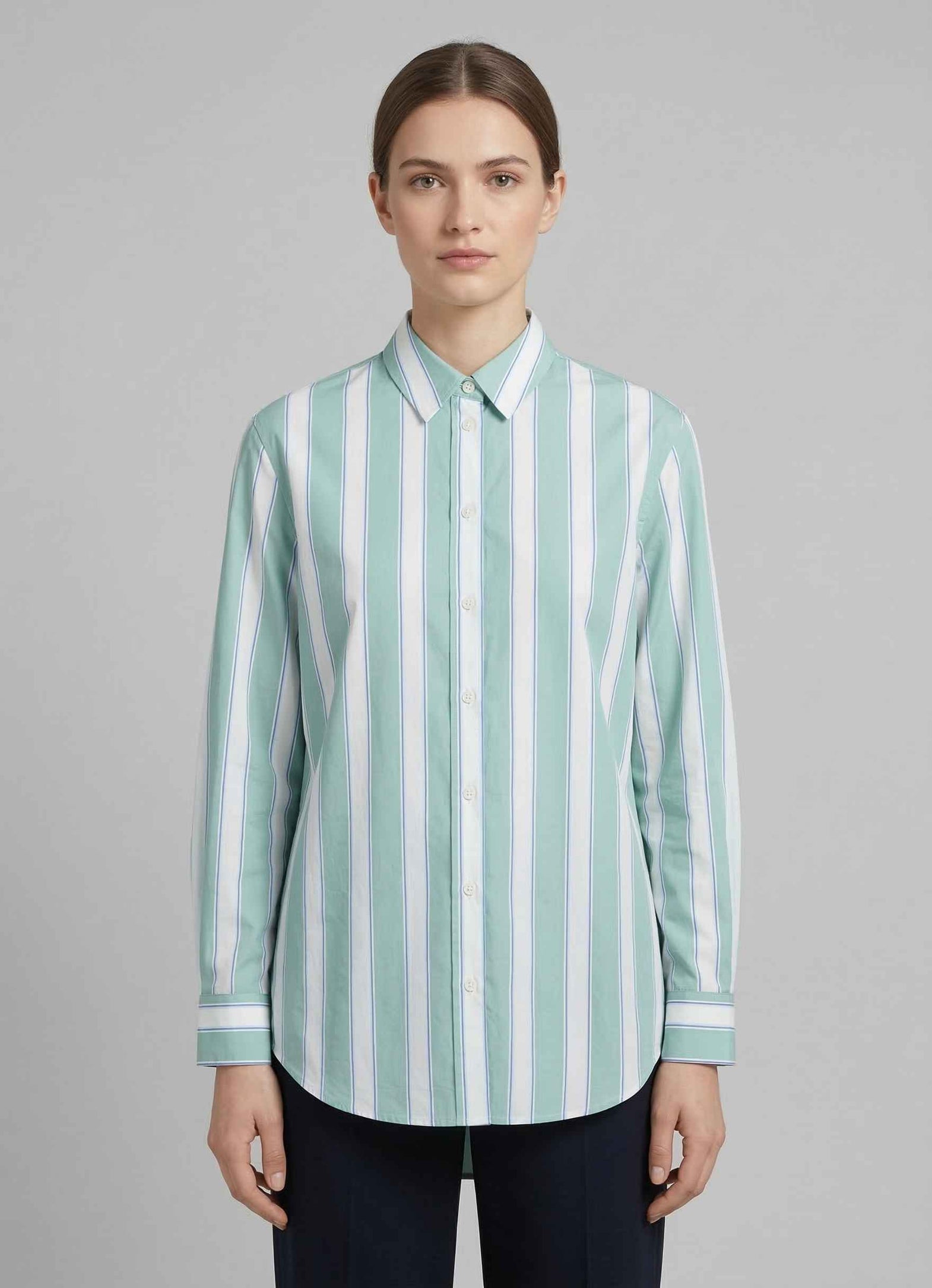 FYLTR Blusa Donna Tinta Unita – Maniche Con Bottone, Vestibilità Regolare, Colore Sunny Lime (Taglia L) - 3