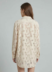 Camicia WHITE SAND 26SD56 372 04 - Panna
