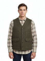 Gilet CHESAPEAKE'S Heavy Weight Wool Oregon - Dark Green