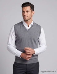 Gilet scollo V MASQ 5014 350 - Grigio