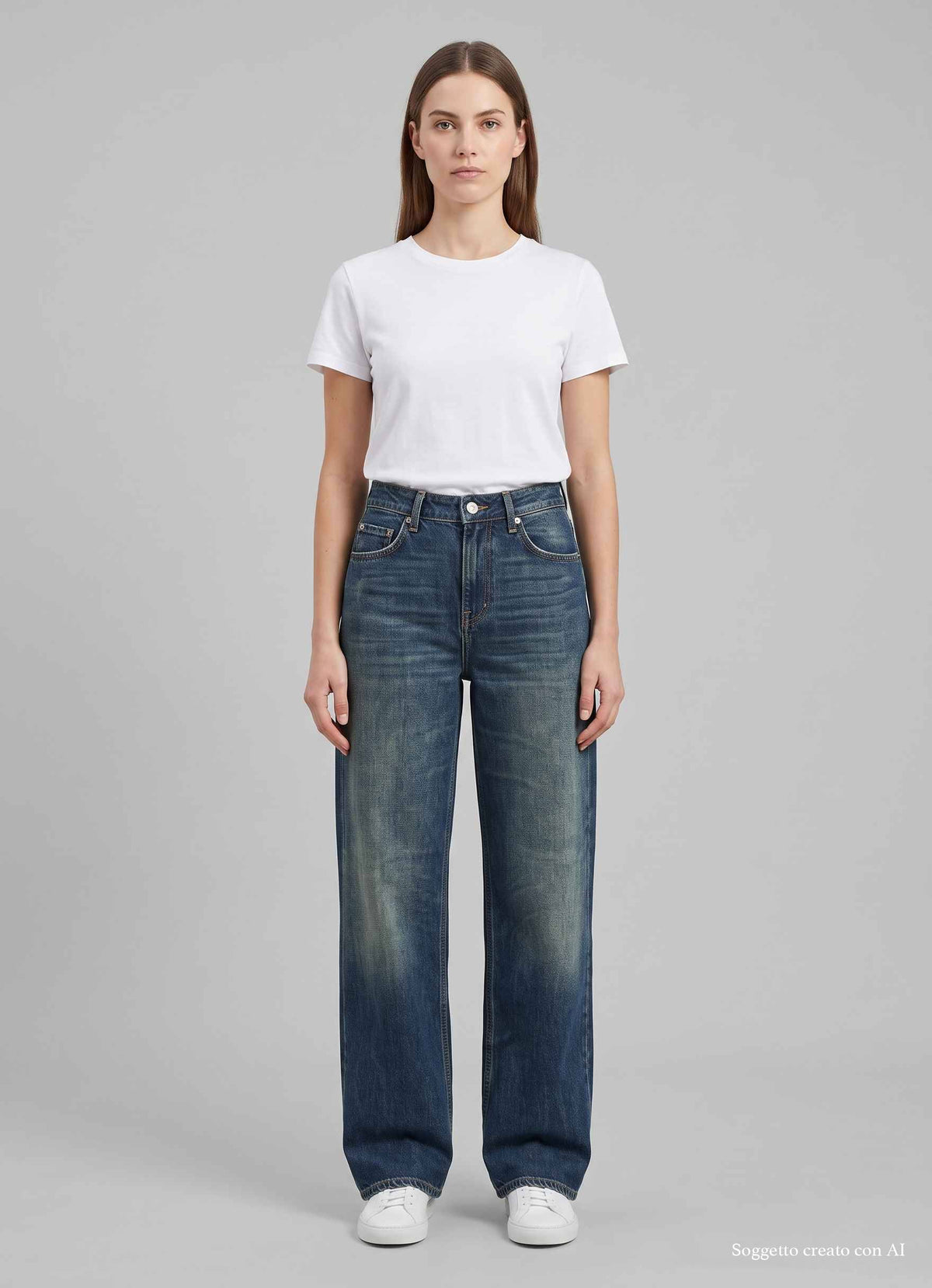Jeans THE NIM TORI Woman High Rise - Used Med Dark Blue