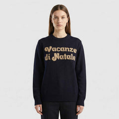 Maglione SAINT BARTH NEW QUEEN - Vacanza Logo Nero 00432I