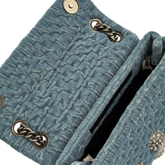 Borsa KURT GEIGER VELVET MINI KENSINGTON - Mid Blue