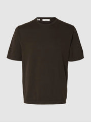 T-shirt in maglia SELECTED 16099828 - Marrone