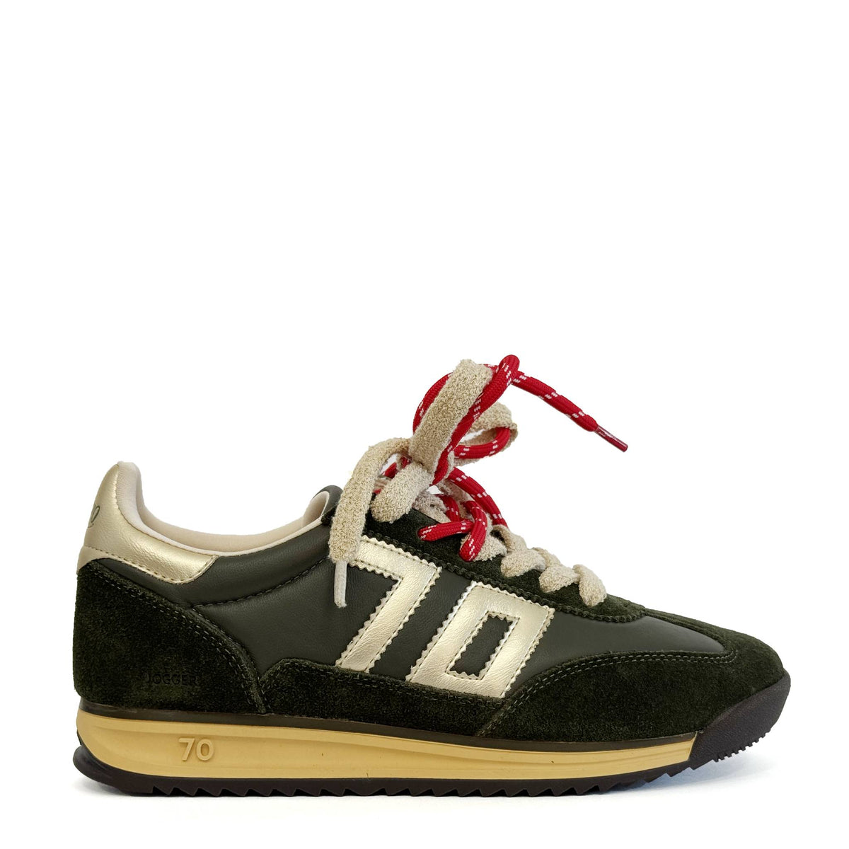 Sneaker BACK 70 JOGGER N101 - Spongy Nappa Forest/Gold