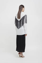 Camicia con frange WEILI ZHENG S26SL17 - White