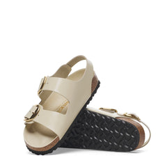 Sandalo Birkenstock Milano Big Buckle 1025395 - Shine Ecru