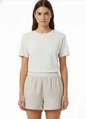 Short in misto lino GAELLE PARIS GAABW10028 - Avorio