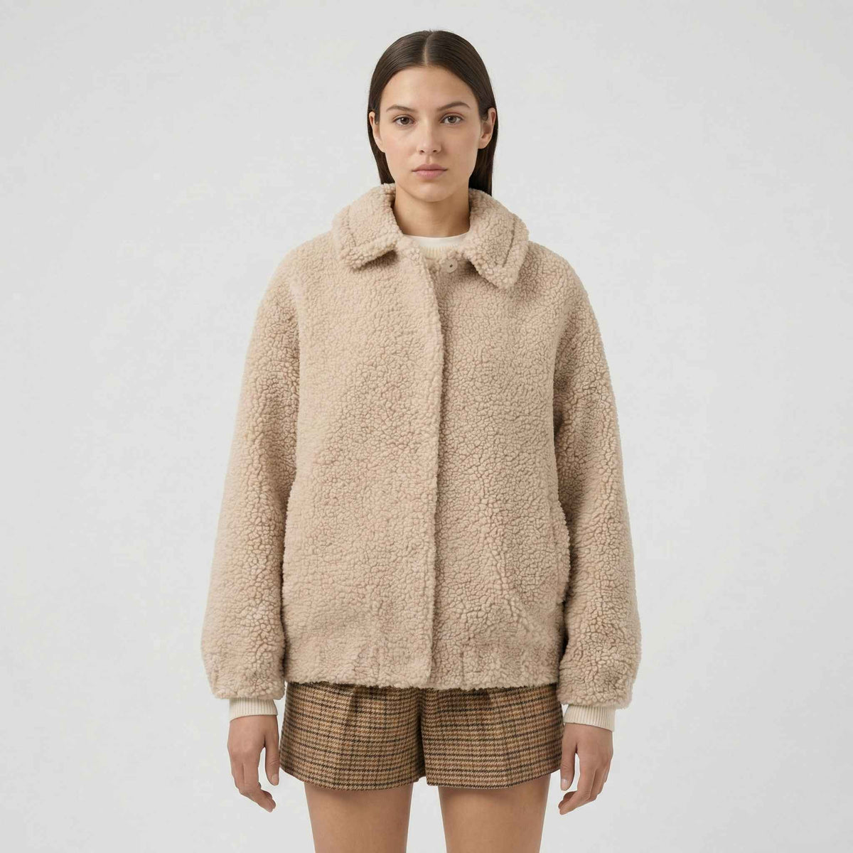 Giubbotto SAINT BARTH JEANNE TEDDY - SB Patch Beige 00162I