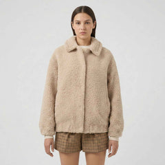 Giubbotto SAINT BARTH JEANNE TEDDY - SB Patch Beige 00162I