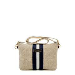 Big Pochette MANIKOMIO 2 PROJECT COTTON STRIPE - Blue