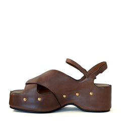 Sandalo con zeppa MISS OLIVIA CAROLA D1 - Coffee