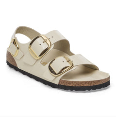 Sandalo Birkenstock Milano Big Buckle 1025395 - Shine Ecru