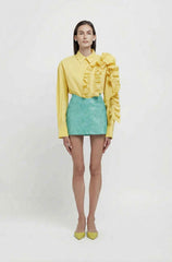 Camicia con ruches WEILI ZHENG S26SL16 - Banana
