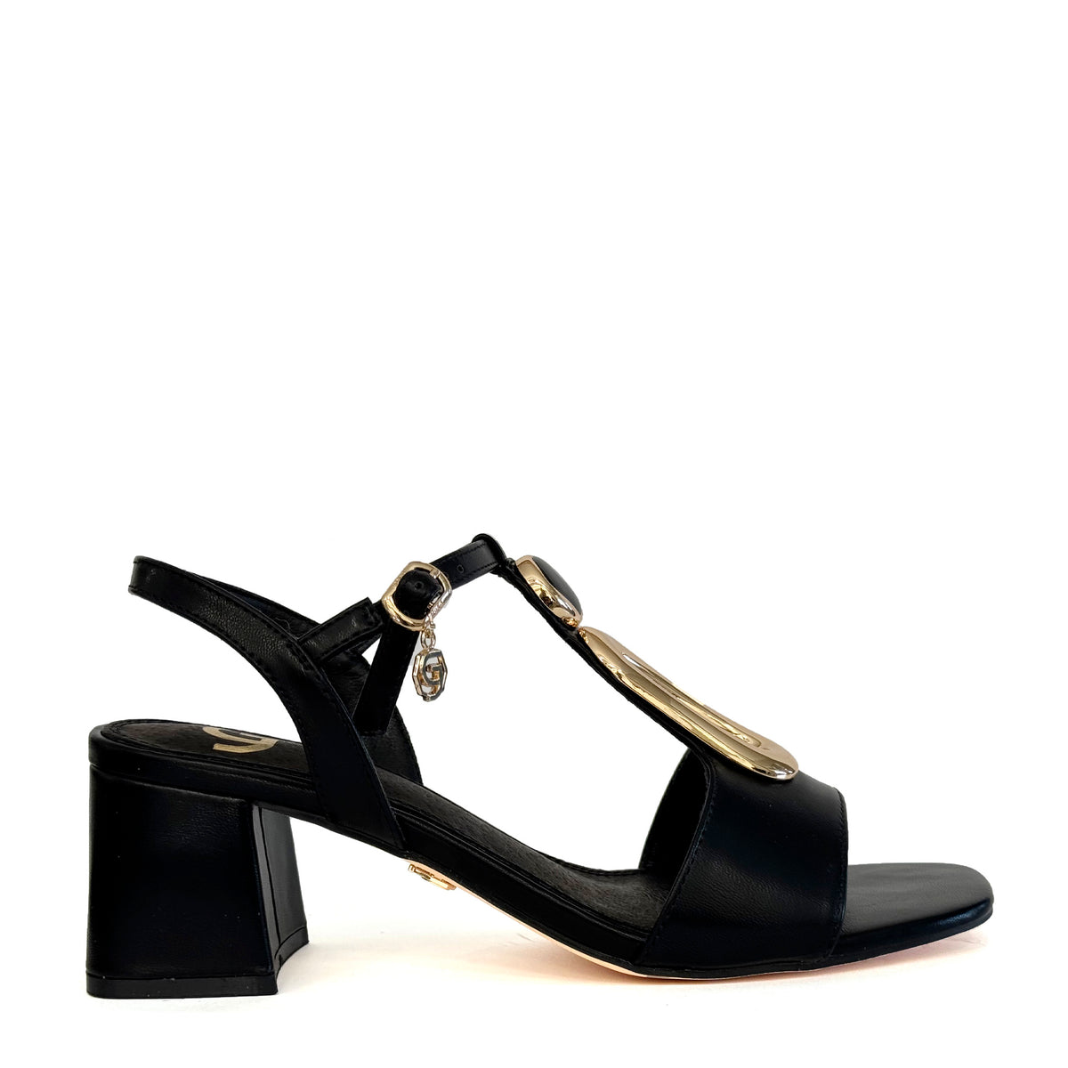 Sandalo con tacco GOLD&GOLD FG09 - Nero