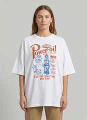 T-shirt BOWERY NYC Unisex - Power Oil White