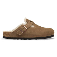 Ciabatta BIRKENSTOCK Boston Shearling 1022432 - Suede Dark Tea