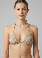 Top Bikini Triangolo SAINT BARTH Leah 08803L - Lurex Zebra