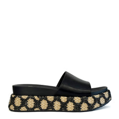 Ciabatta con zeppa GOLD&GOLD GD427 - Nero