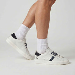 Sneaker D.A.T.E. HILL LOW NATURAL - White/Blue