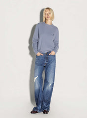 Pullover girocollo AKEP cashmere 15110 - Dusty Sky
