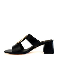 Sandalo con tacco GOLD&GOLD FG10 - Nero