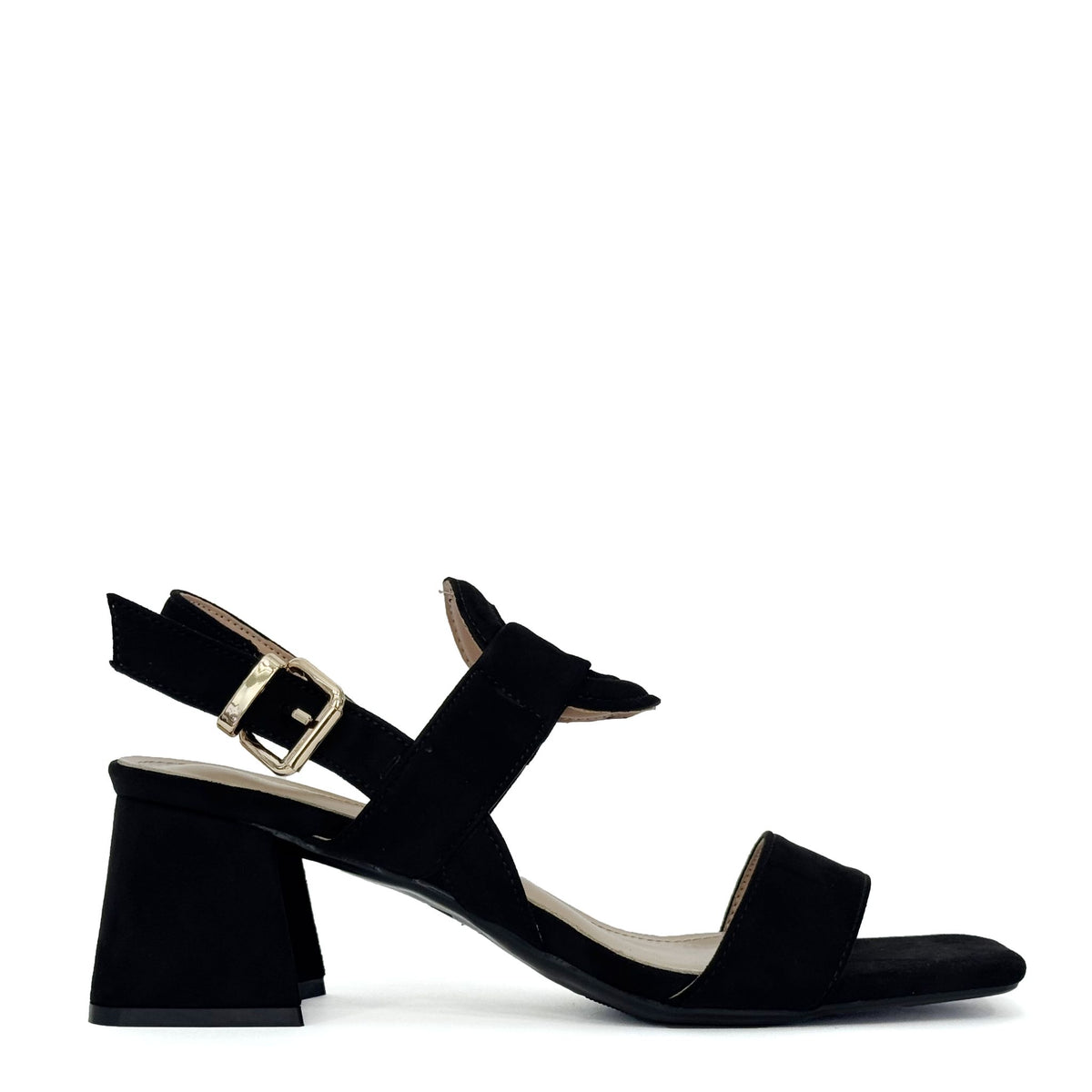 Sandalo con tacco FRANCESCO MILANO J30-01C - Nero