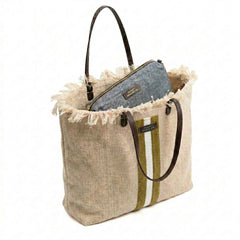 Shopper MANIKOMIO 2 PROJECT COTTON STRIPE - Gold