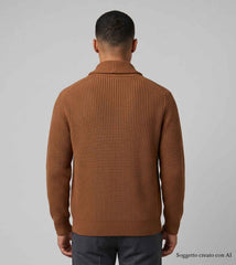 Maglione collo sciancato MASQ 1304 520 - Marrone