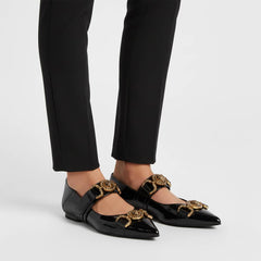 Ballerina slip on KURT GEIGER MANSION Point Slip on - Black Patent