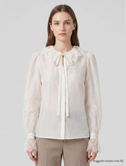 Camicia pizzo TWINSET ACTITUDE 2232 - Neve