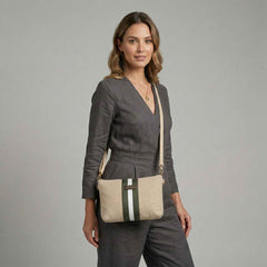 Big Pochette MANIKOMIO 2 PROJECT COTTON STRIPE - Military