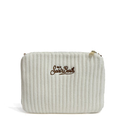 Pochette SAINT BARTH PARISIENNE WOOL RIB - Panna 01045I