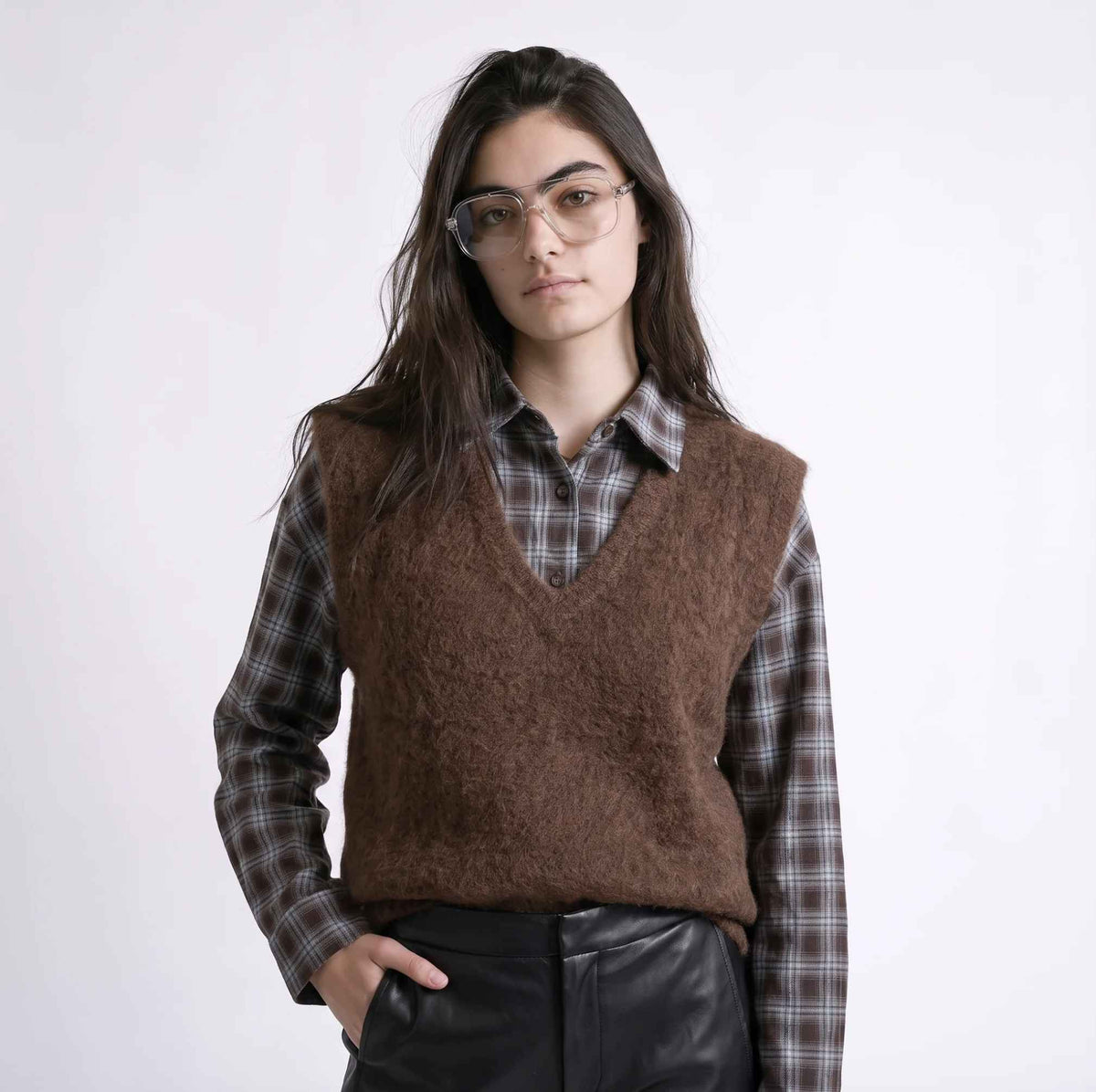 Pull smanicato ARTLOVE MARIA - Brown