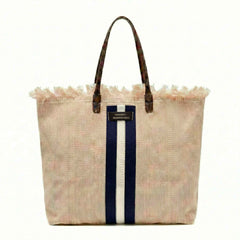 Shopper MANIKOMIO 2 PROJECT COTTON STRIPE - Blue