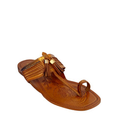 Sandalo basso LE CHICCHE LC6837 - Leather Tan/Gold