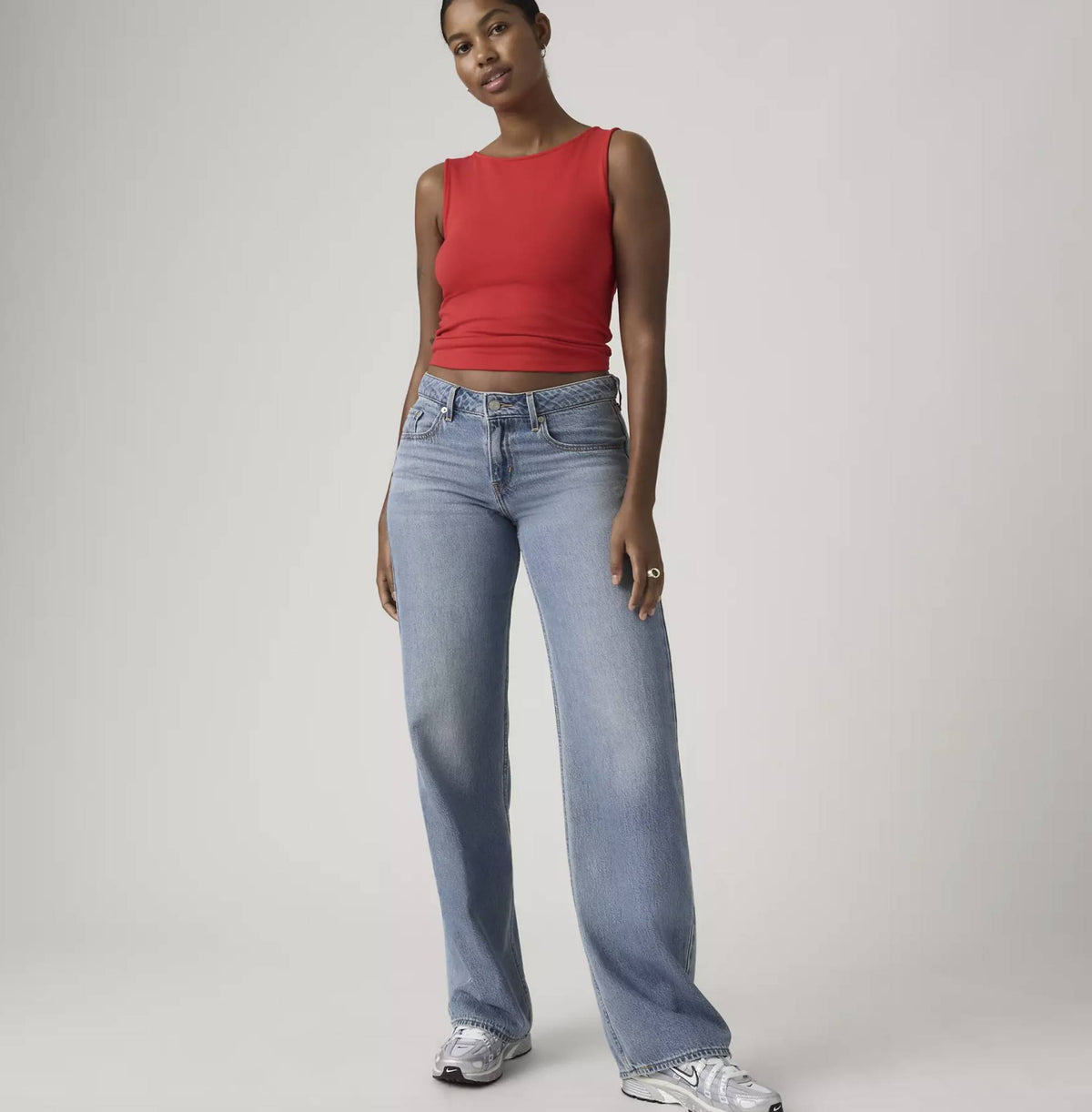 Jeans Low Loose LEVI'S A5566-0063 Good Grades Tencel - Blu