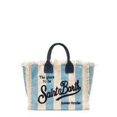 Borsa a mano SAINT BARTH COLETTE 02629L -  Panna/Azzurro