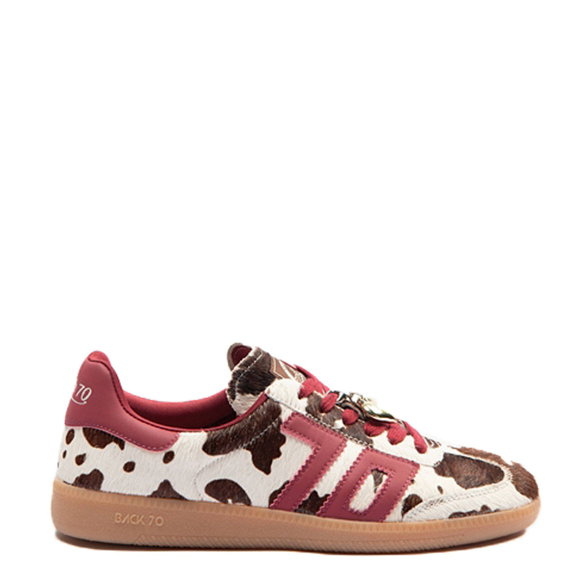 Sneaker BACK 70 CLOUD P104 - Fur Cow Mucca/Red