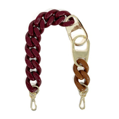 Tracolla MY BEST BAG Bicolor Chain B - Bordeaux/Cognac