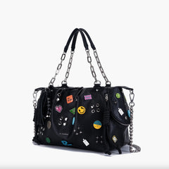 Borsa Shopping LA CARRIE SMILES SYNT. TUMBLED 152M-MG-146 - Black
