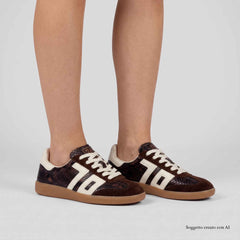 Sneaker BACK 70 CLOUD S101 - Snake Brown/Butter