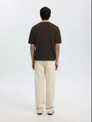 T-shirt in maglia SELECTED 16099828 - Marrone