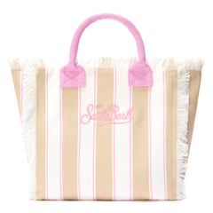 Borsa a spalla SAINT BARTH VANITY 02596L - Beach Stripe Bianco/Rosa